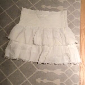 Elegant White Tiered Skirt